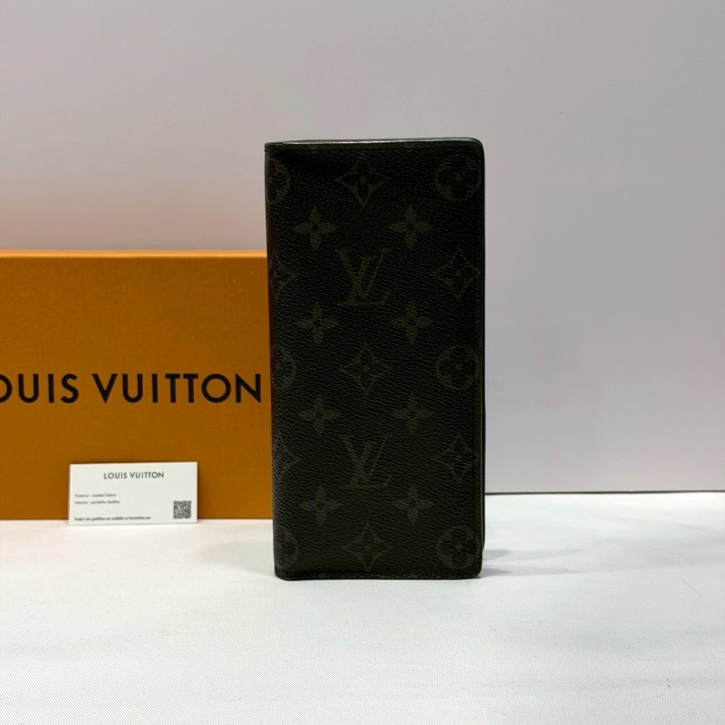 LV BRAZZA 黑花對開長夾-0