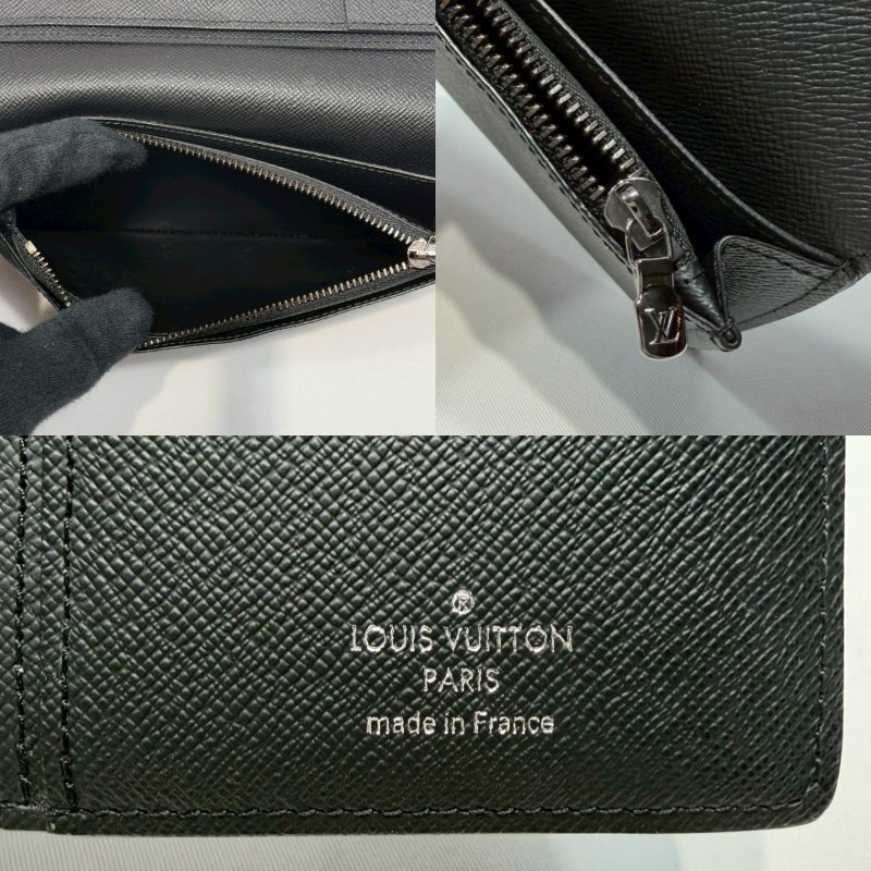 LV BRAZZA 黑花對開長夾-5