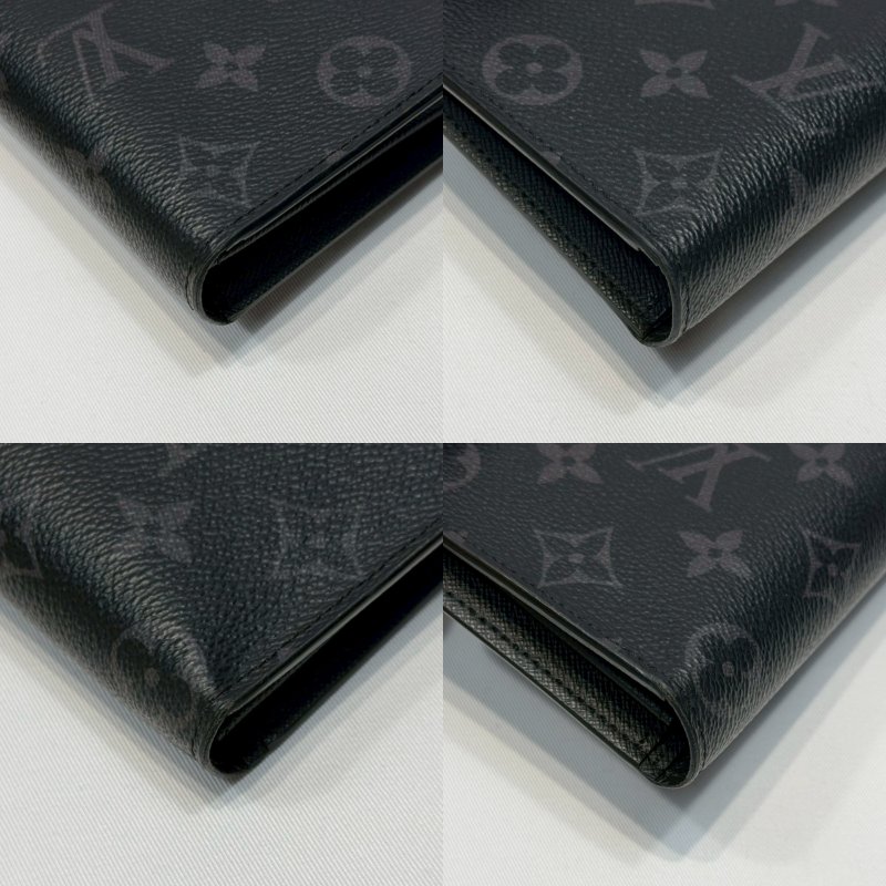 LV BRAZZA 黑花對開長夾-8