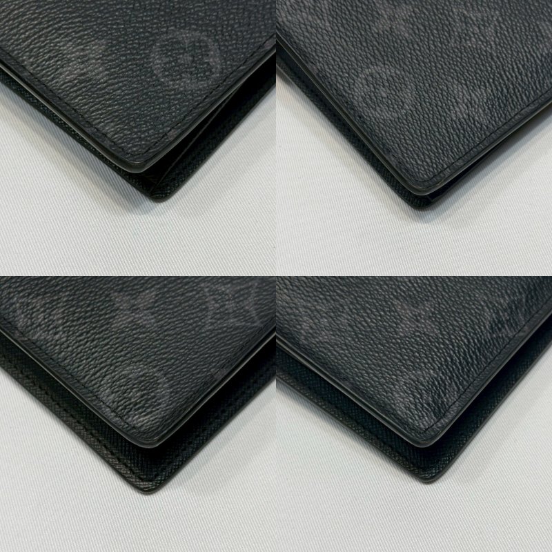 LV BRAZZA 黑花對開長夾-9