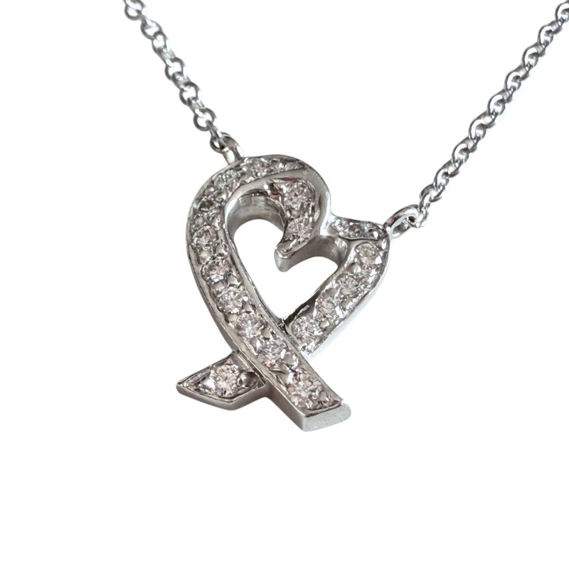 TIFFANY & CO. Paloma Picasso PT950鉑金 滿鑽 愛心💗 頸鏈-3