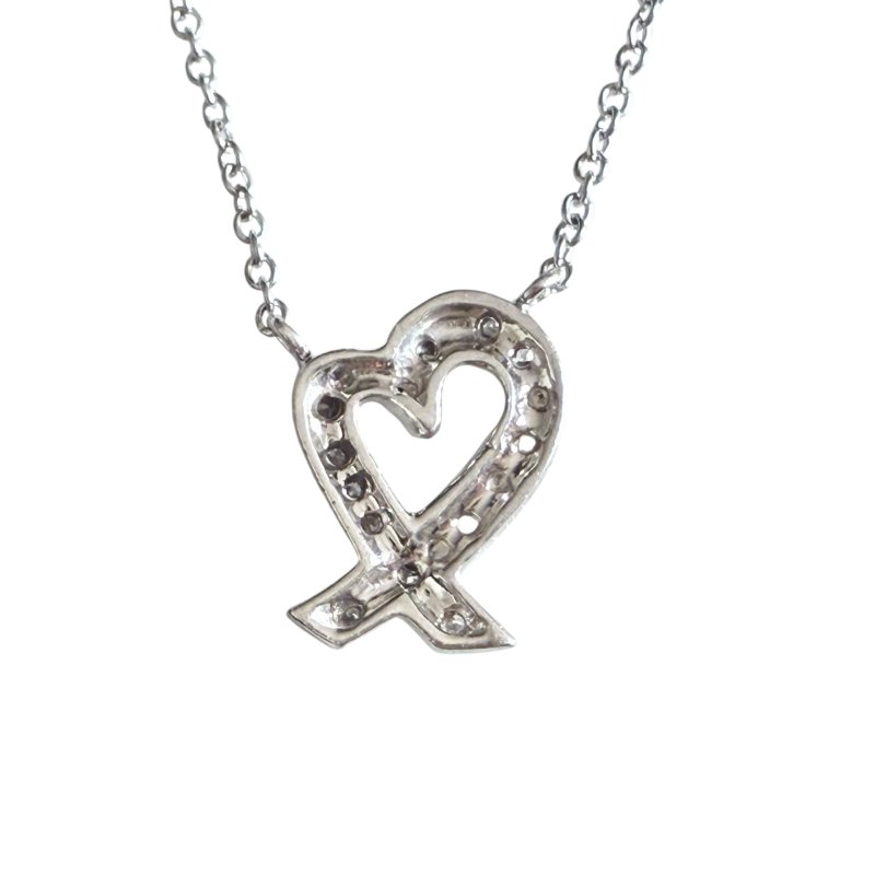 TIFFANY & CO. Paloma Picasso PT950鉑金 滿鑽 愛心💗 頸鏈-4