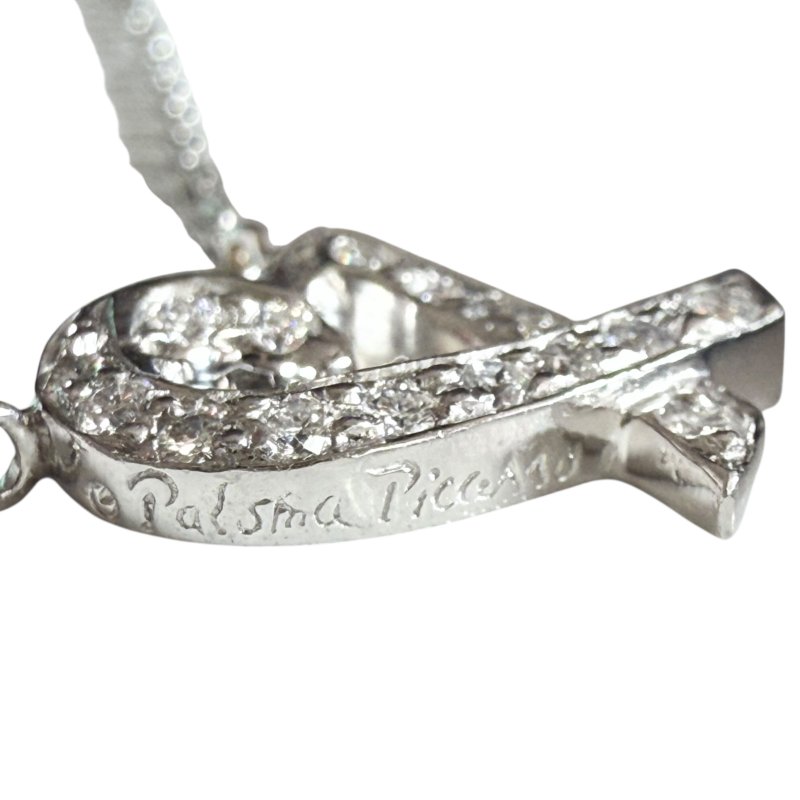 TIFFANY & CO. Paloma Picasso PT950鉑金 滿鑽 愛心💗 頸鏈-5