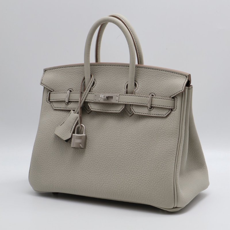 HERMES Birkin 25 - 珍珠灰拚黑-2