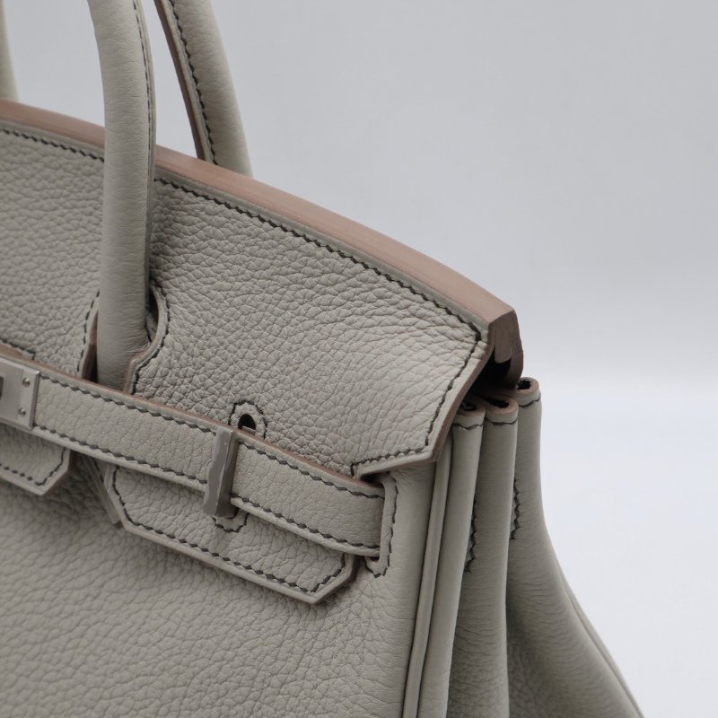 HERMES Birkin 25 - 珍珠灰拚黑-7