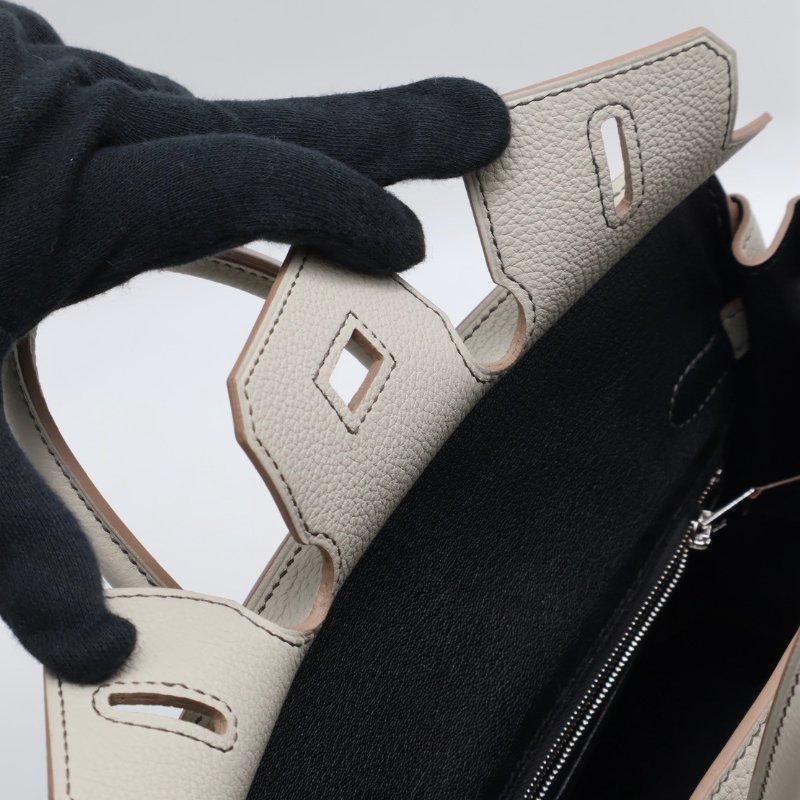 HERMES Birkin 25 - 珍珠灰拚黑-10