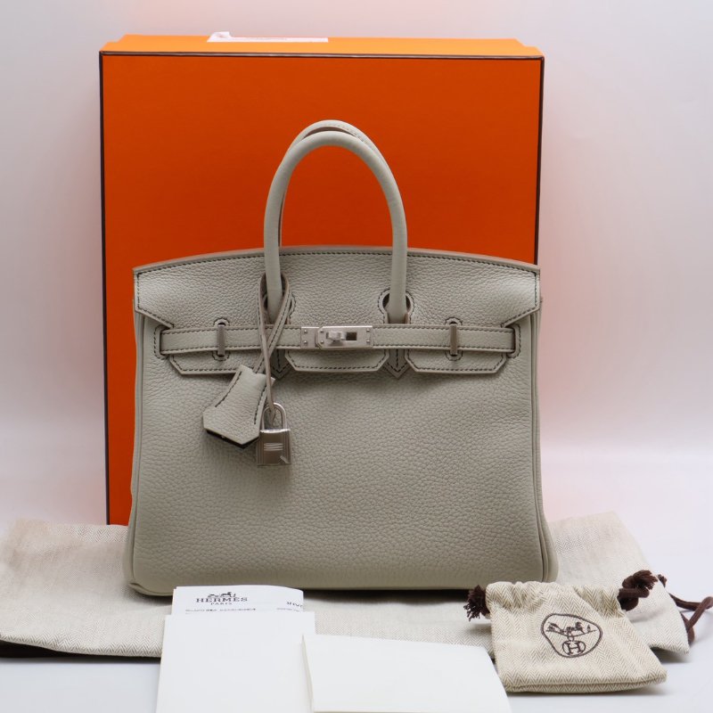 HERMES Birkin 25 - 珍珠灰拚黑-19