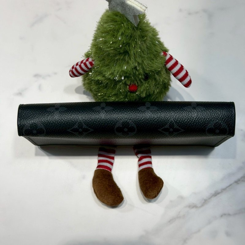 LV BRAZZA 黑老花對開長夾-6