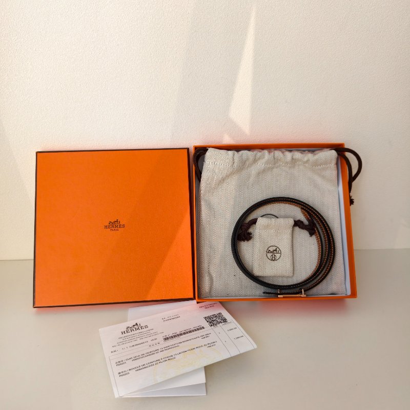 hermes 愛馬仕 女款細腰帶 B刻 2023年 長90cm 閒置成色-0