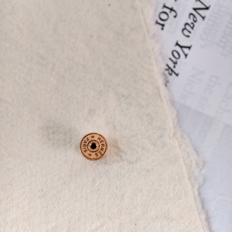 愛馬仕/Hermes Fusion Amulettes Maroquinier 耳環 耳釘 漸變藍色 金色金屬-6