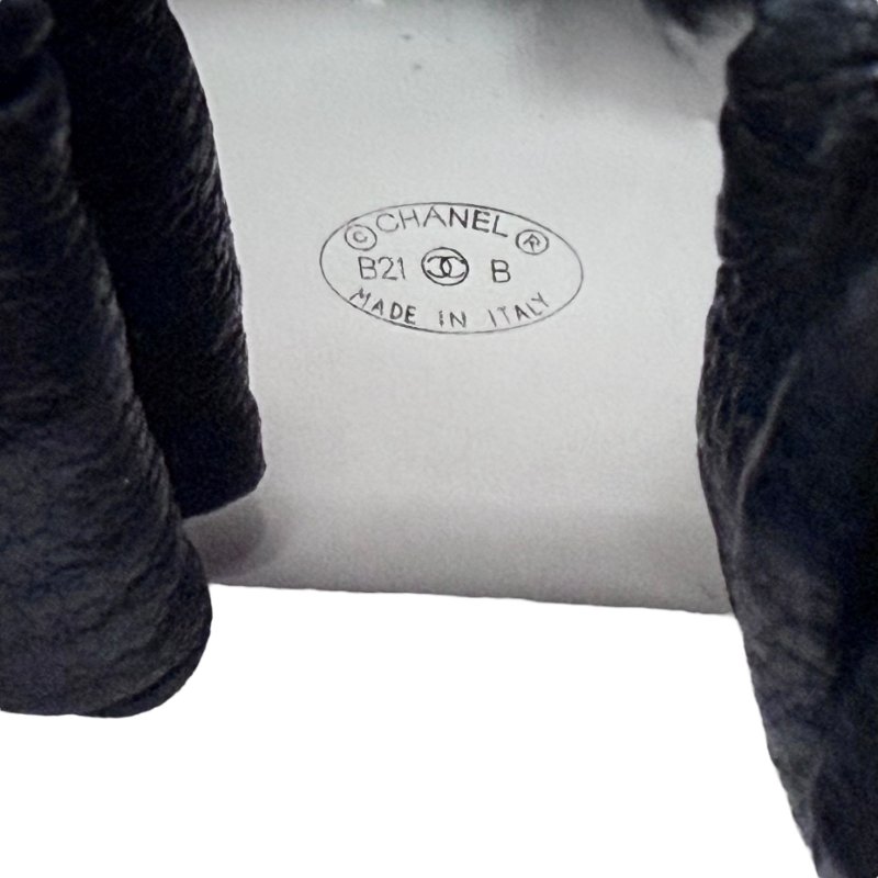 CHANEL CC 皮革 彈性 束髮橡筋-7