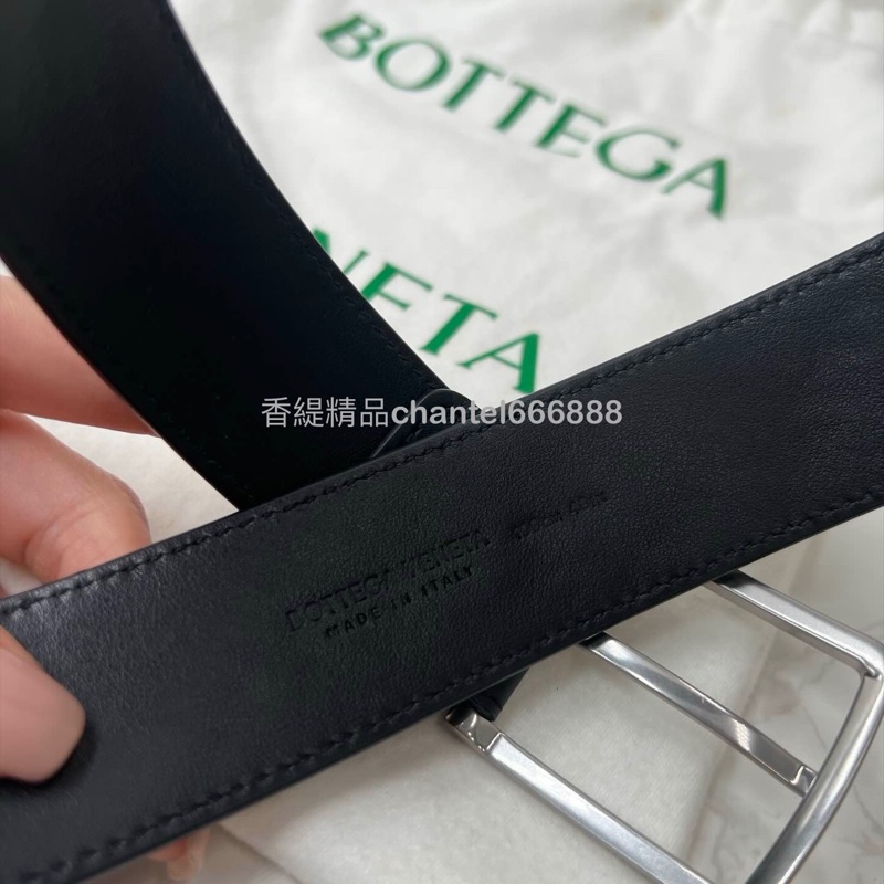 香緹國際精品 284 BV黑編織皮帶-1