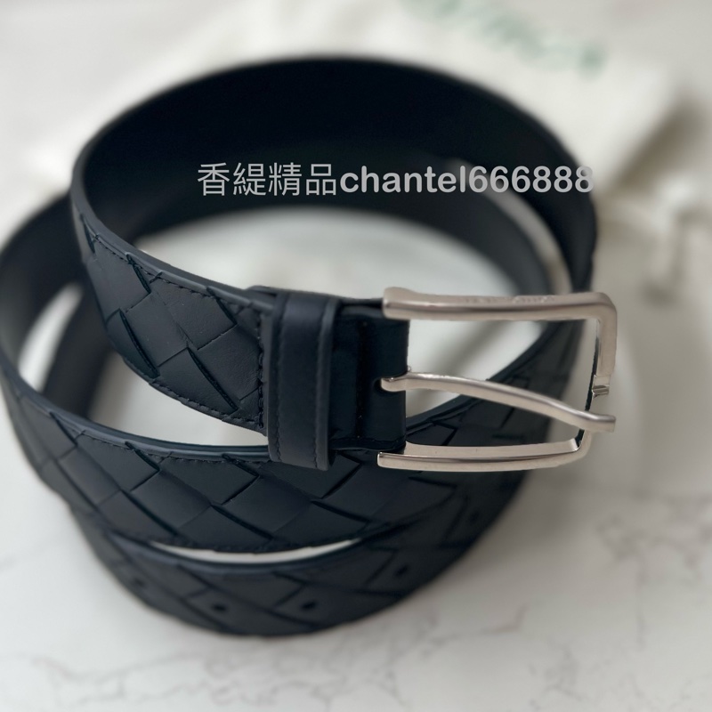 香緹國際精品 284 BV黑編織皮帶-5