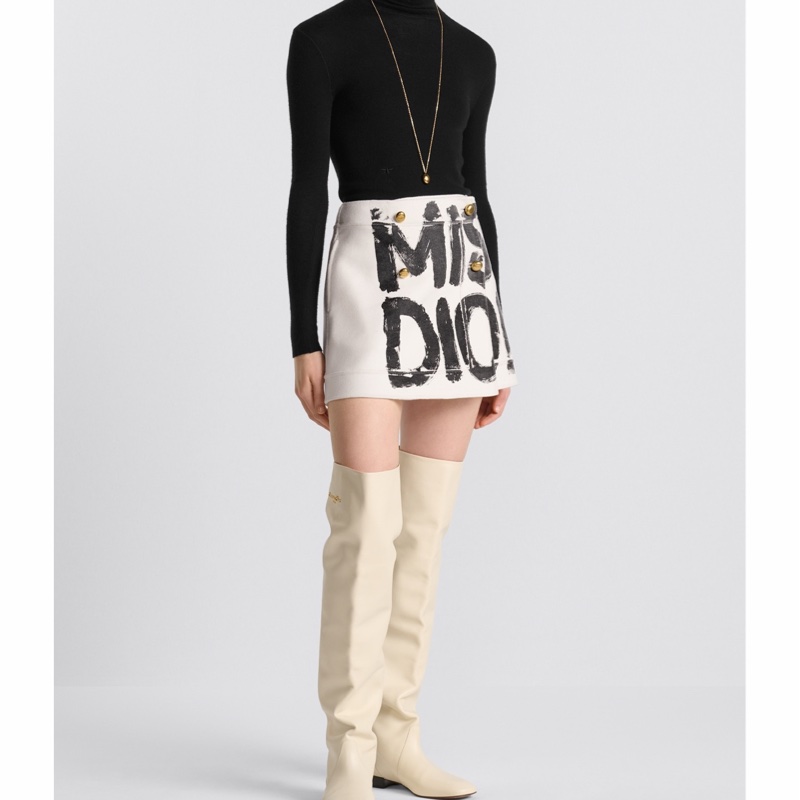 Dior 女士 裹身式羊毛迷你裙36F 38F FR-36 FR-38 FR-40碼-4