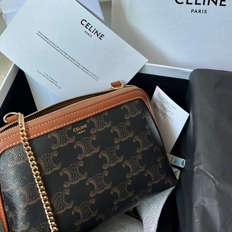 CELINE Triomphe老花貝殼包-0