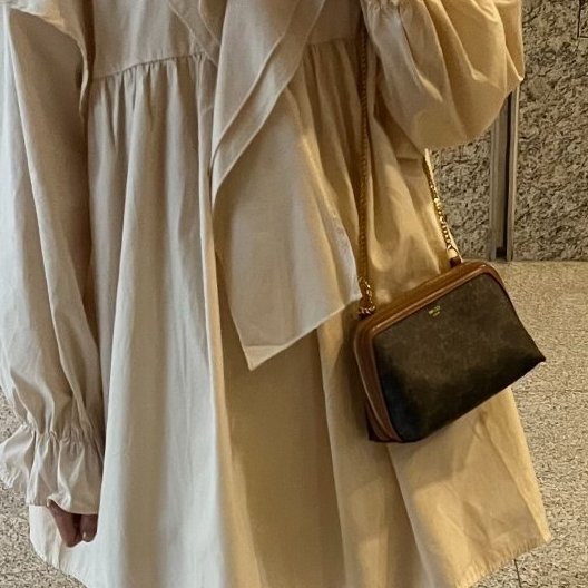 CELINE Triomphe老花貝殼包-4