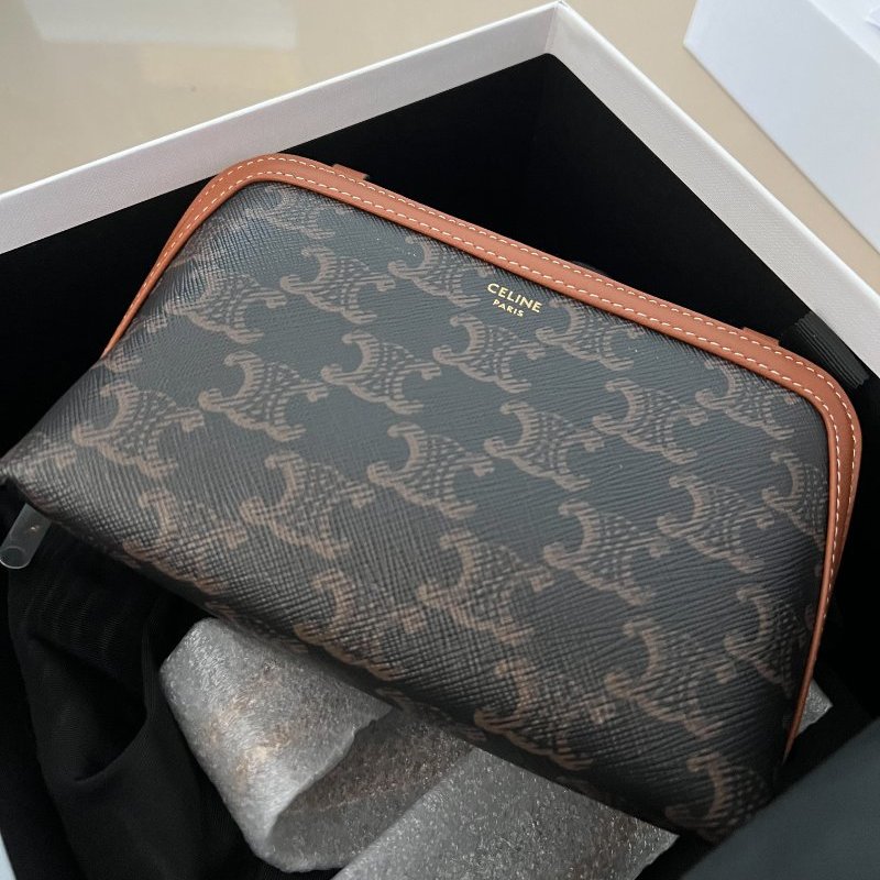 CELINE Triomphe老花貝殼包-5