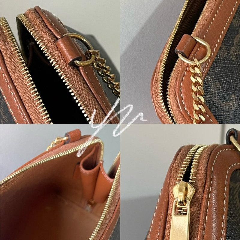 CELINE Triomphe老花貝殼包-8