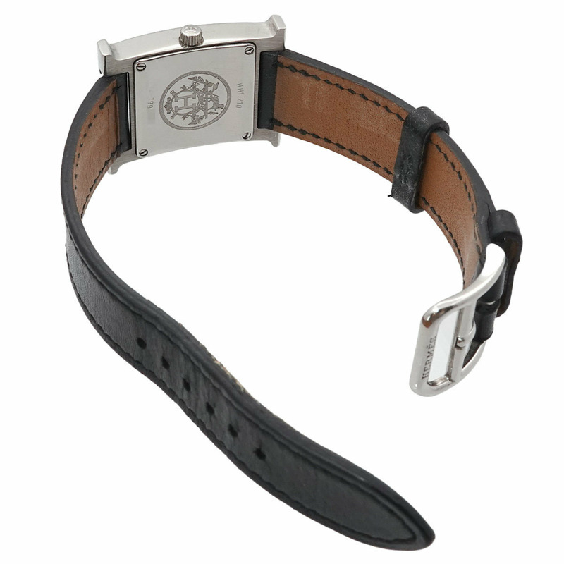 愛馬仕 H 系列 HH1 210 女士銀色石英錶-3