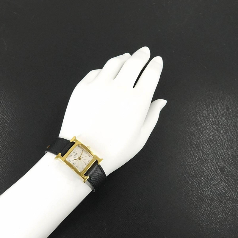 愛馬仕 H Watch HH1 201 女士銀色石英錶-2