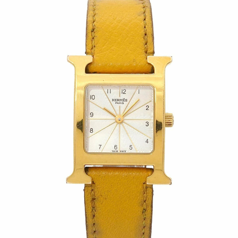 愛馬仕 H Watch HH1 201 女士銀色石英錶-0