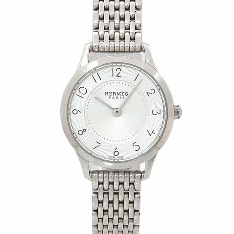 愛馬仕 CA2 110 女士銀色石英超薄腕錶
