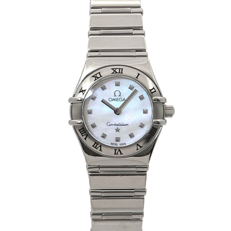 歐米茄星座系列迷你款 My Choice 1561 71 女士白色錶殼石英腕錶-0