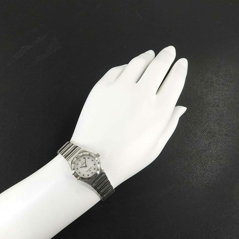 歐米茄星座系列迷你款 My Choice 1561 71 女士白色錶殼石英腕錶-3