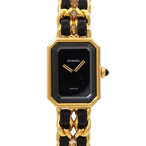 香奈兒 Premiere 女士腕錶，L 碼，H0001，黑金配色，石英機芯