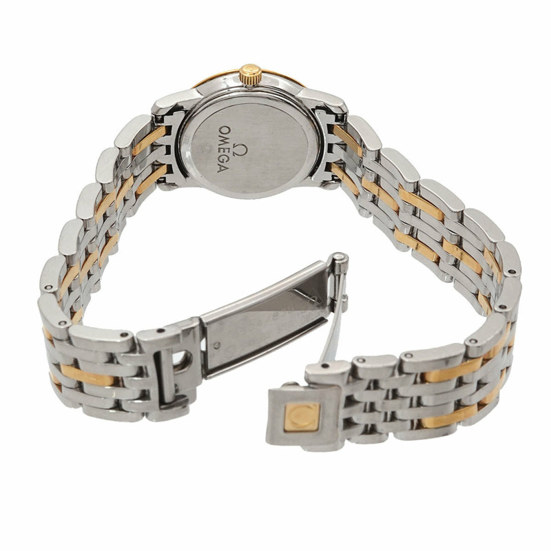 歐米茄 (OMEGA) DeVille Prestige 雙色 413 25 22 60 08 001 女士腕錶，鑲鑽錶圈，黃金及黃色石英機芯-3