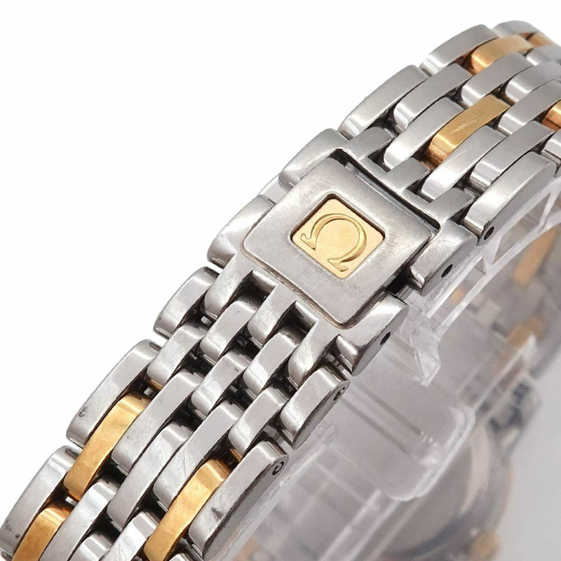 歐米茄 (OMEGA) DeVille Prestige 雙色 413 25 22 60 08 001 女士腕錶，鑲鑽錶圈，黃金及黃色石英機芯-5