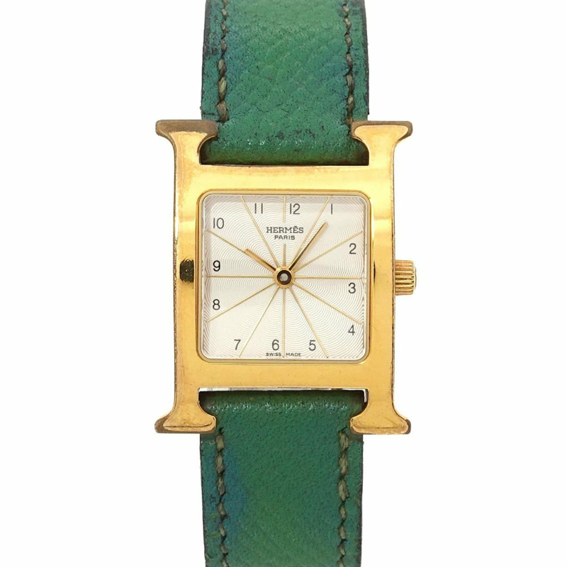 愛馬仕 H Watch HH1 201 女士銀色石英錶-0