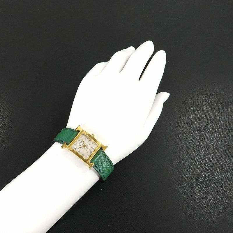 愛馬仕 H Watch HH1 201 女士銀色石英錶-3