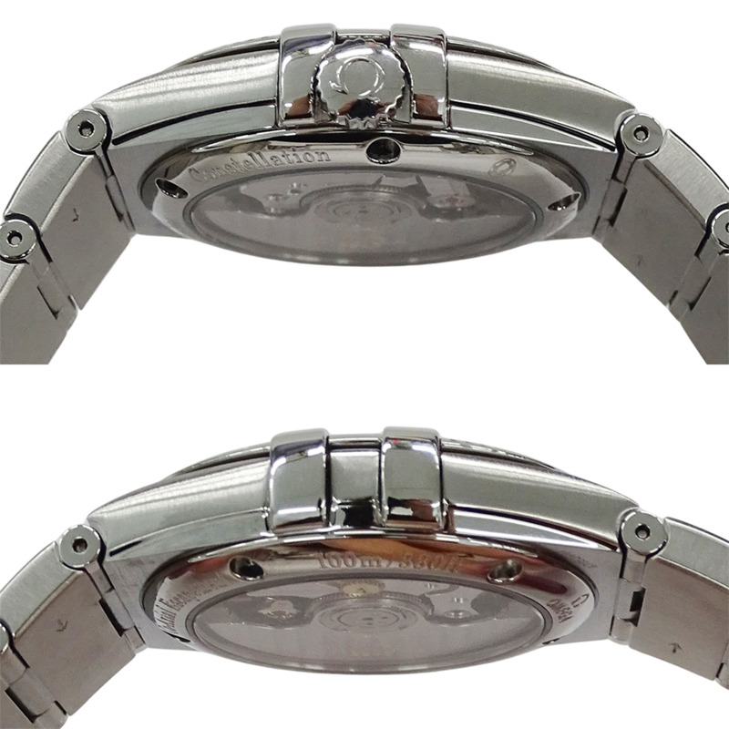 歐米茄星座系列 123.10.35.20.002 男士同軸自動上鍊腕錶,不鏽鋼錶殼,銀色和藍色錶背,拋光處理-2