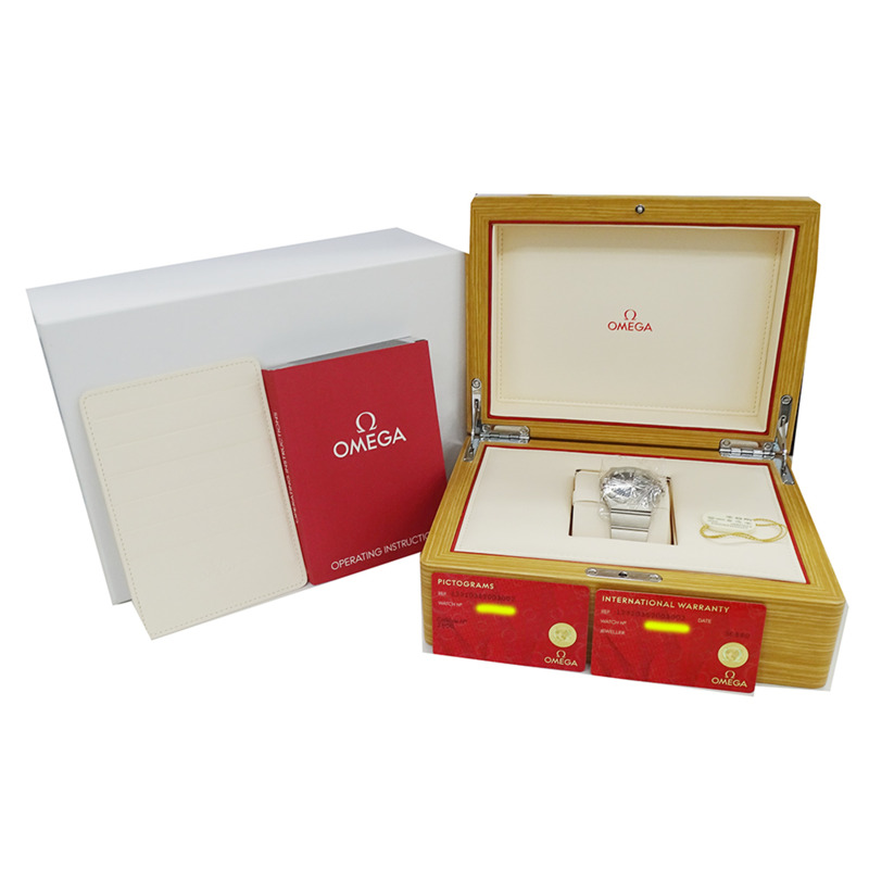 歐米茄星座系列 123.10.35.20.002 男士同軸自動上鍊腕錶,不鏽鋼錶殼,銀色和藍色錶背,拋光處理-7