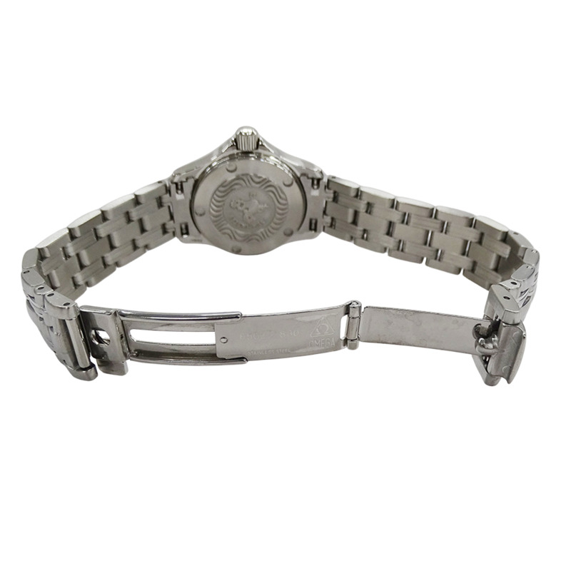 歐米茄海馬系列2571.31女錶，120公尺防水，日期顯示，石英機芯，QZ系列，不鏽鋼錶殼，銀色，拋光處理-3