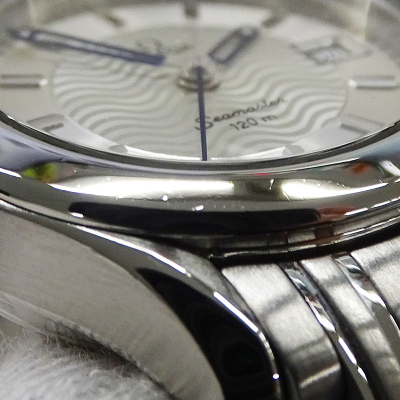 歐米茄海馬系列2571.31女錶，120公尺防水，日期顯示，石英機芯，QZ系列，不鏽鋼錶殼，銀色，拋光處理-9