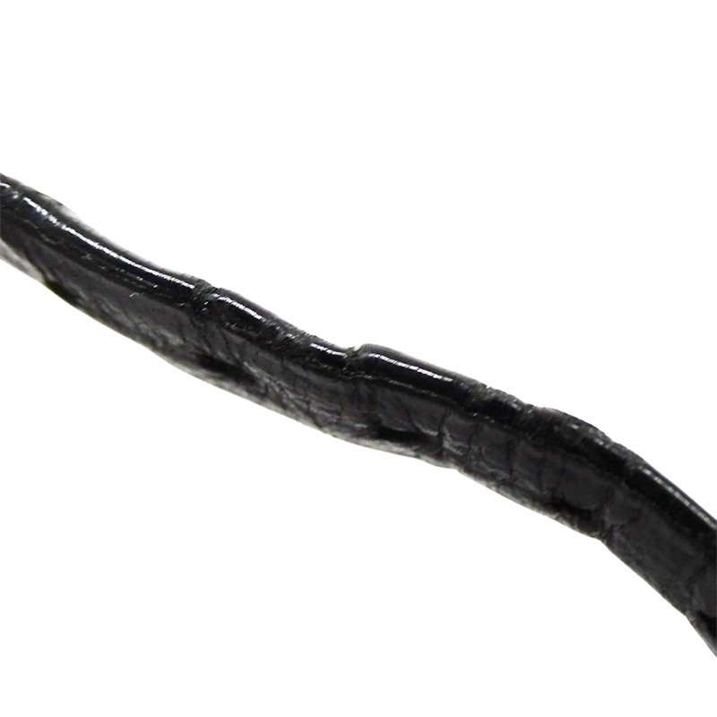 Tiffany & Co.) 女士 Atlas 石英腕錶，QZ 750YG，18K 金，黑色皮革錶帶，拋光，L0630-15