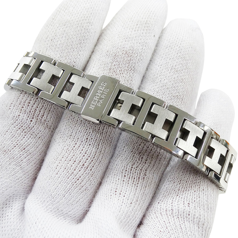 愛馬仕 Clipper Date 女士石英腕錶，不鏽鋼材質，CL4.210，銀/白色，拋光處理-4