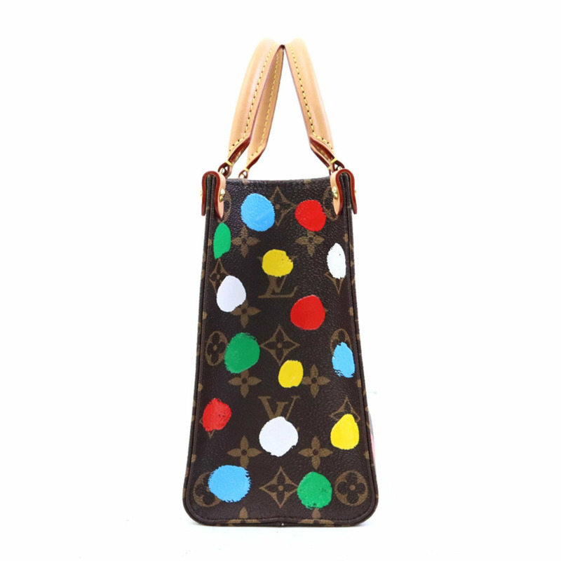 路易威登 On the Go PM Monogram 帆布手提包/單肩包,棕色和多色拼接 (LV x YK) - 女士款,M46380,免運費,90238k-1