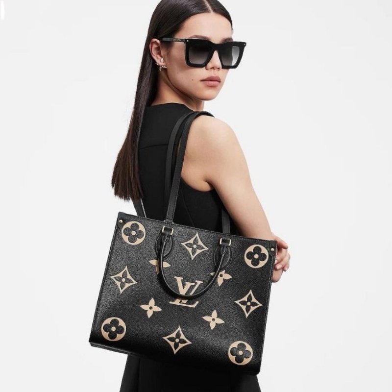 LV OnTheGo MM雙色壓紋托特包-0