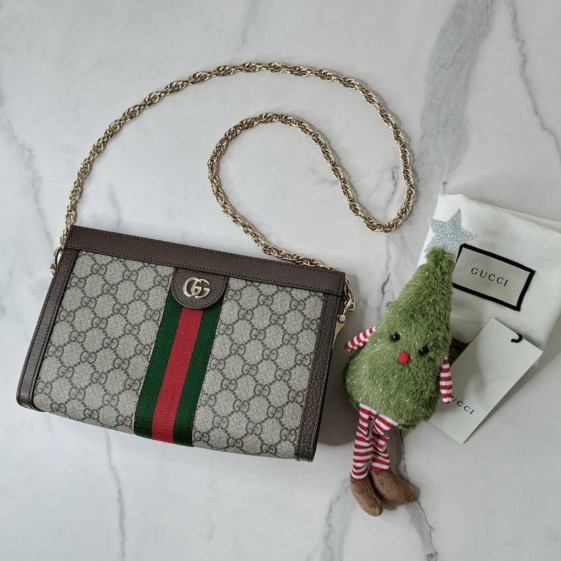 GUCCI Ophidia GG鏈帶包-0