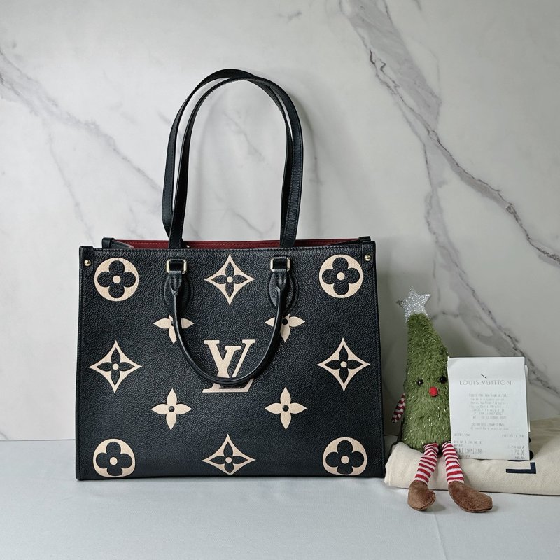 LV OnTheGo MM雙色牛皮托特包-0