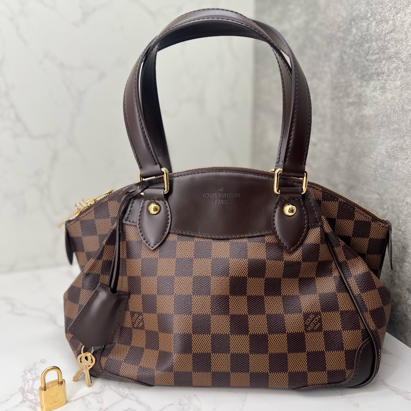 香緹國際精品 849 LV 棋盤格水餃包 極新-1