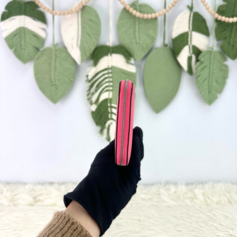 HERMES Silk’In classic 粉紅色 絲巾長銀包 T Stamp Epsom皮-1