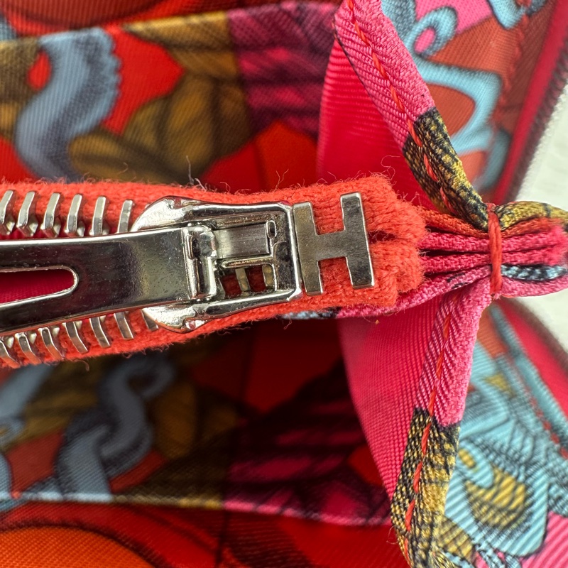 HERMES Silk’In classic 粉紅色 絲巾長銀包 T Stamp Epsom皮-9