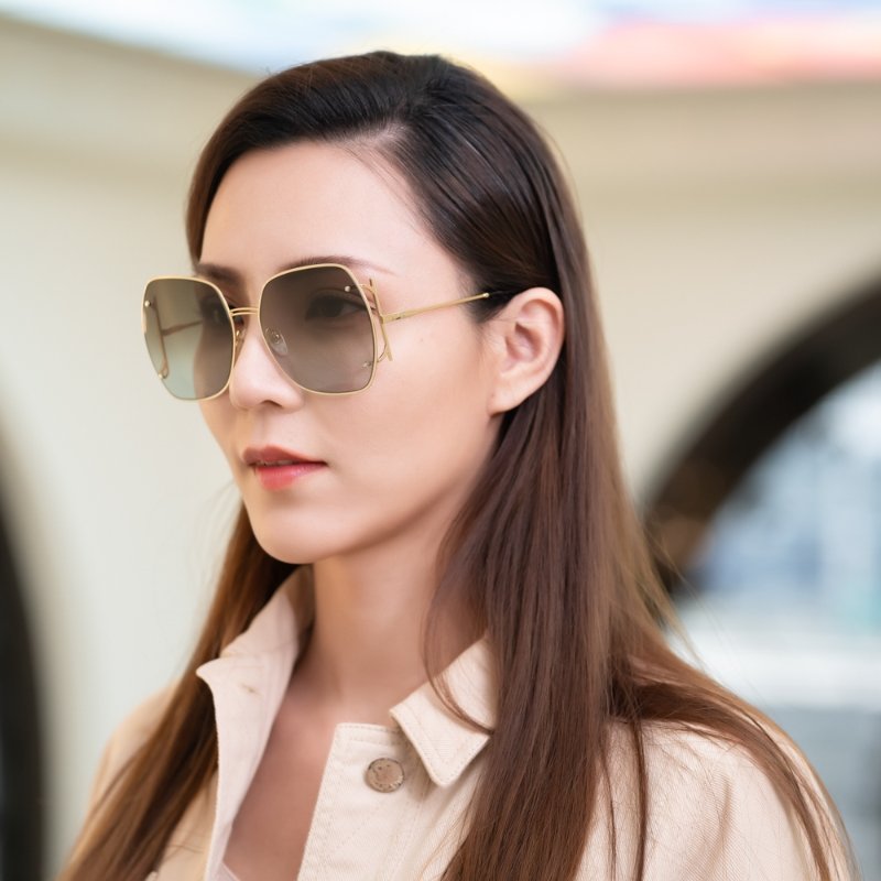 Salvatore Ferragamo 太陽眼鏡(金色)-5