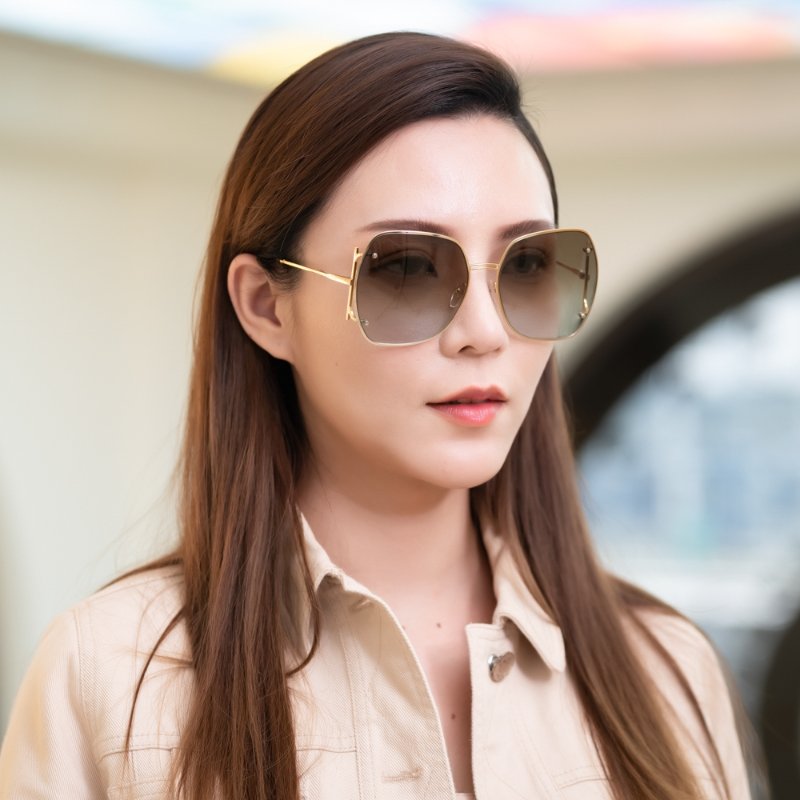 Salvatore Ferragamo 太陽眼鏡(金色)-6