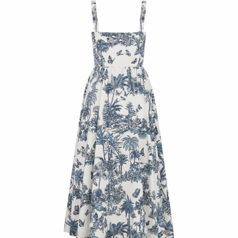 Dior 女士 Dioriviera 中長喇叭連衣裙FR-36碼-1