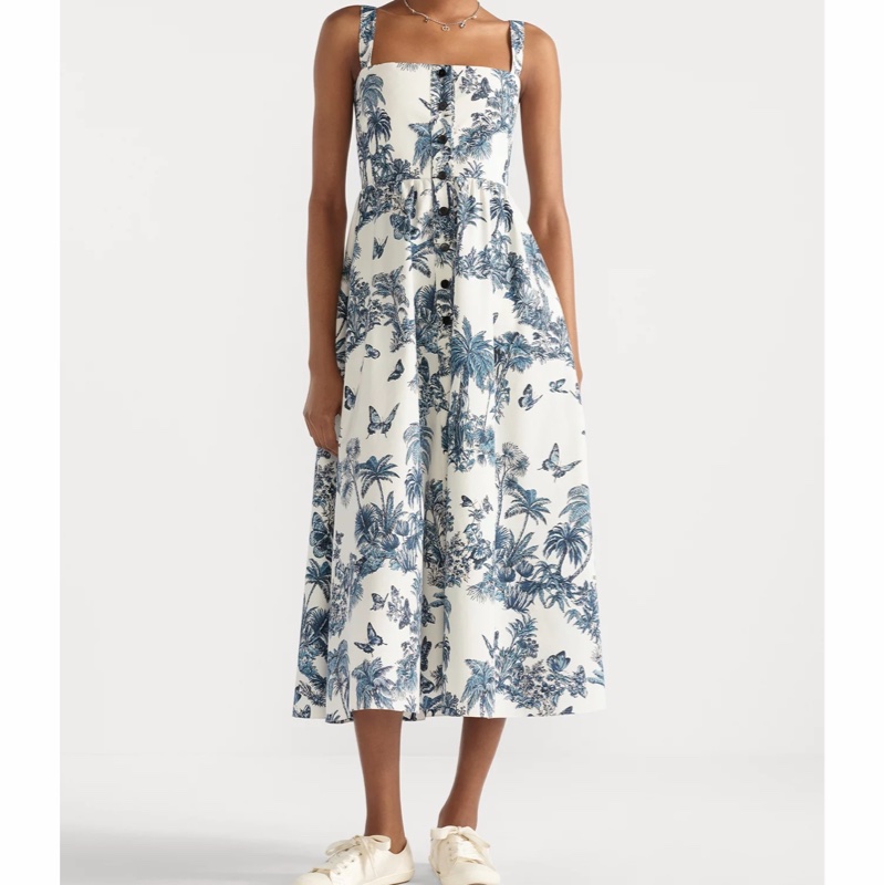 Dior 女士 Dioriviera 中長喇叭連衣裙FR-36碼-2